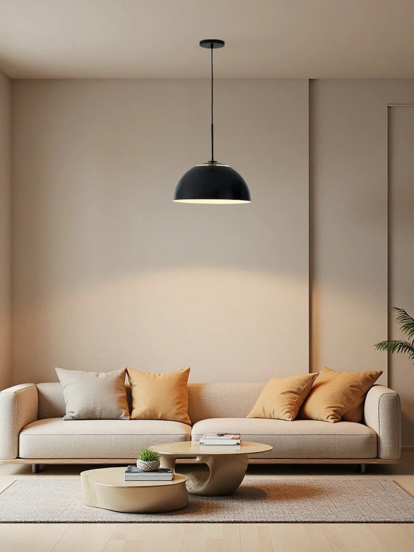 Parvion Metal Dome Pendant Light – Minimalist Modern Kitchen Fixture