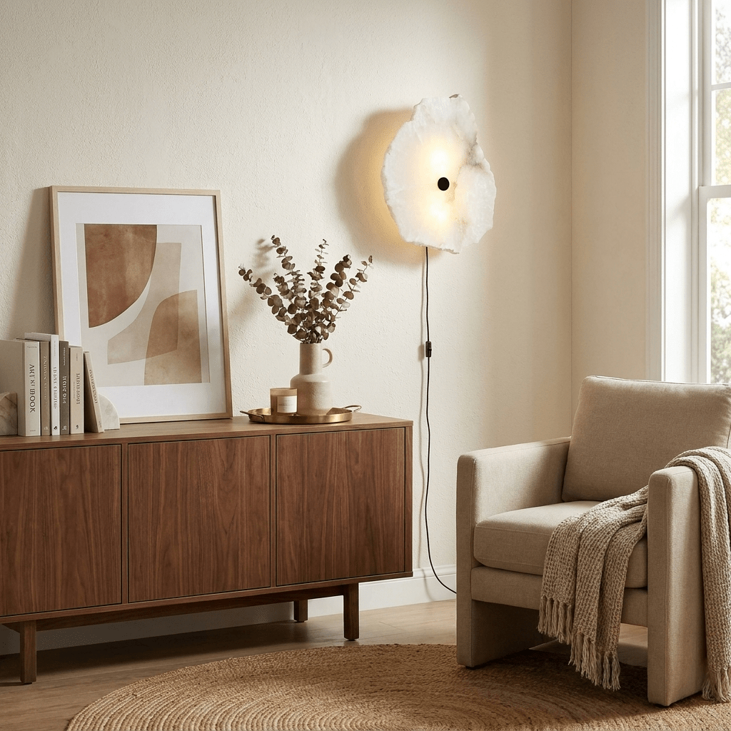 Petra Alabaster Plug-In Wall Light with Inline Switch - product image 4
