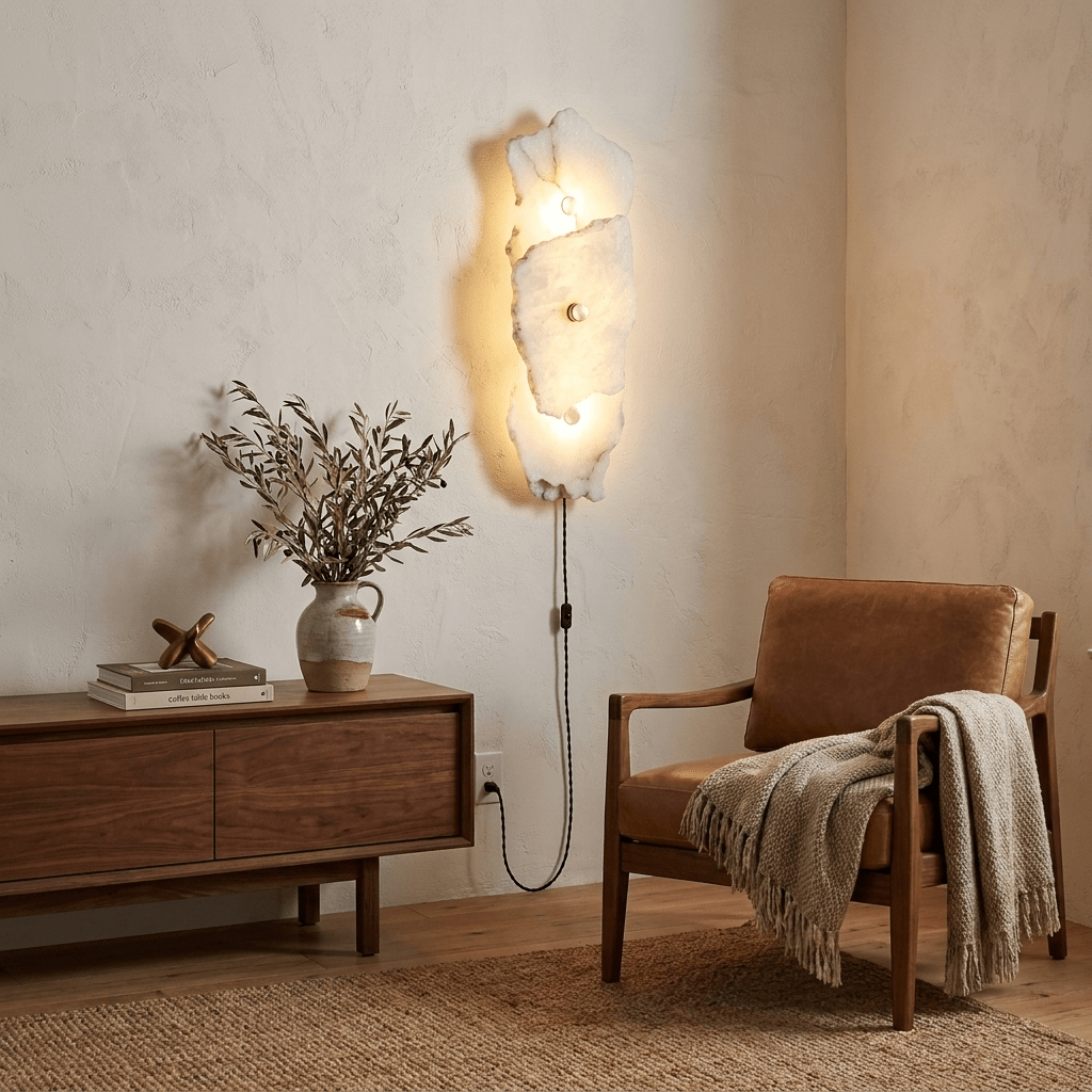 Petra Alabaster Plug-In Wall Light with Inline Switch - product image 5