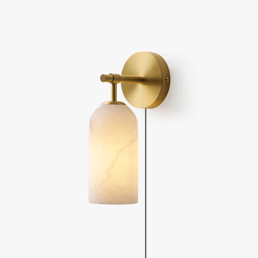 Pillar Alabaster Plug-In Wall Light with Inline Switch - product image 1
