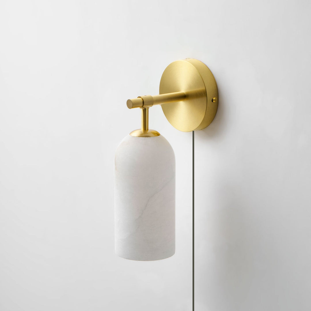Pillar Alabaster Plug-In Wall Light with Inline Switch - product image 6