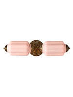 Cargar imagen en el visor de la Galería, Aplique de pared horizontal Eloise de cristal vintage americano con forma de farol
