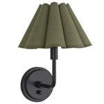 Load image into Gallery viewer, Capirise Pleated Shade Wall Sconce - Scalloped Fabric Bedroom Light
