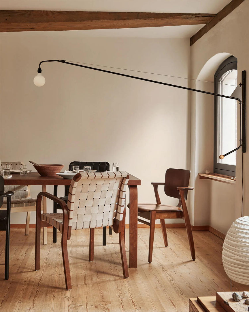 Pivoting Long-Arm Black Wall Lamp product view 10