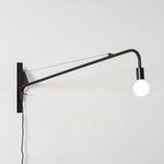 Cargar imagen en el visor de la Galería, Pivoting Long-Arm Black Wall Lamp product view 24