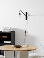 Cargar imagen en el visor de la Galería, Pivoting Long-Arm Black Wall Lamp product view 26