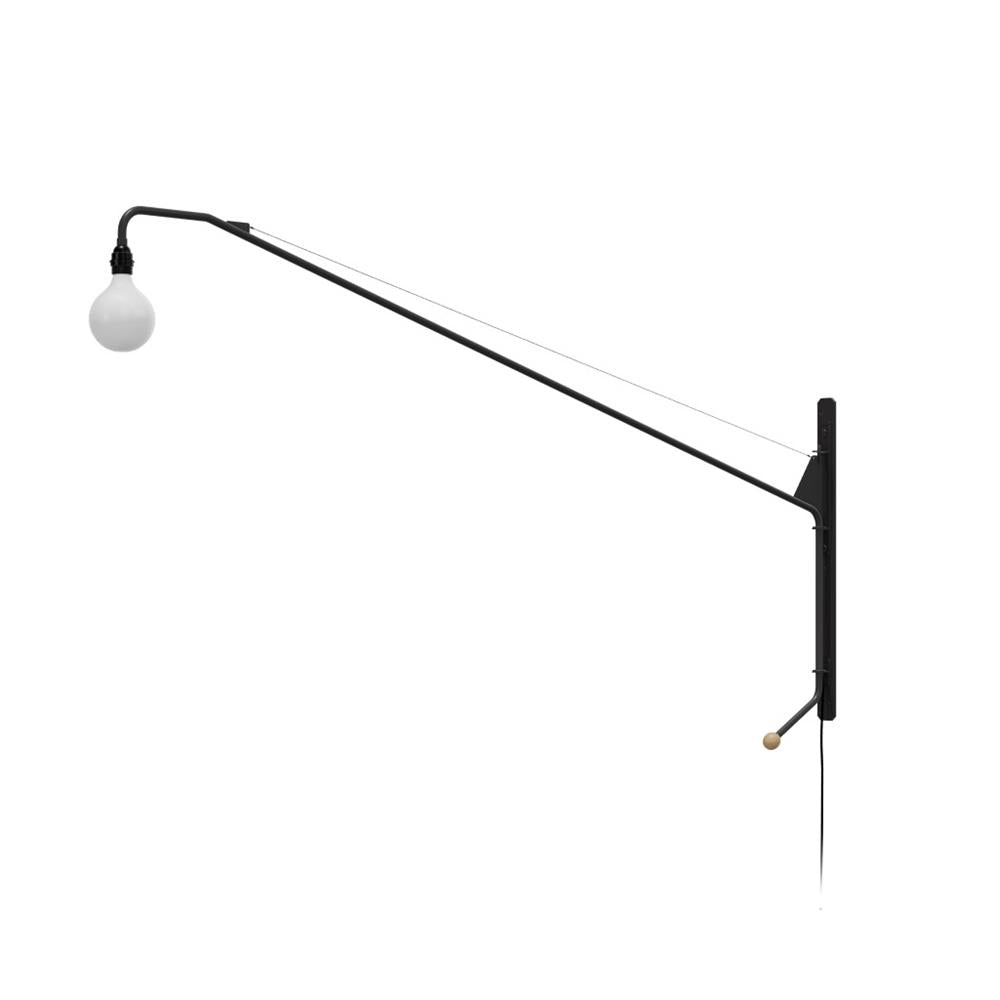 Pivoting Long-Arm Black Wall Lamp product view 17