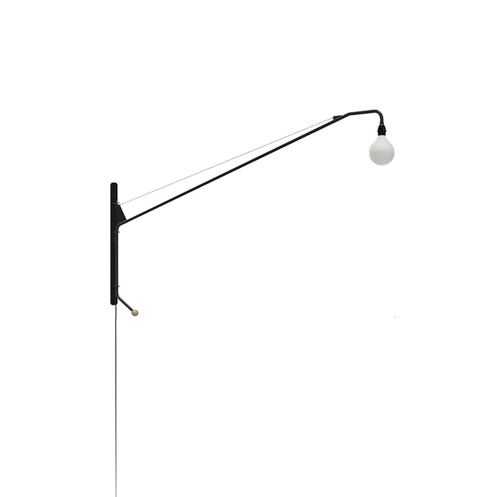 Pivoting Long-Arm Black Wall Lamp product view 15