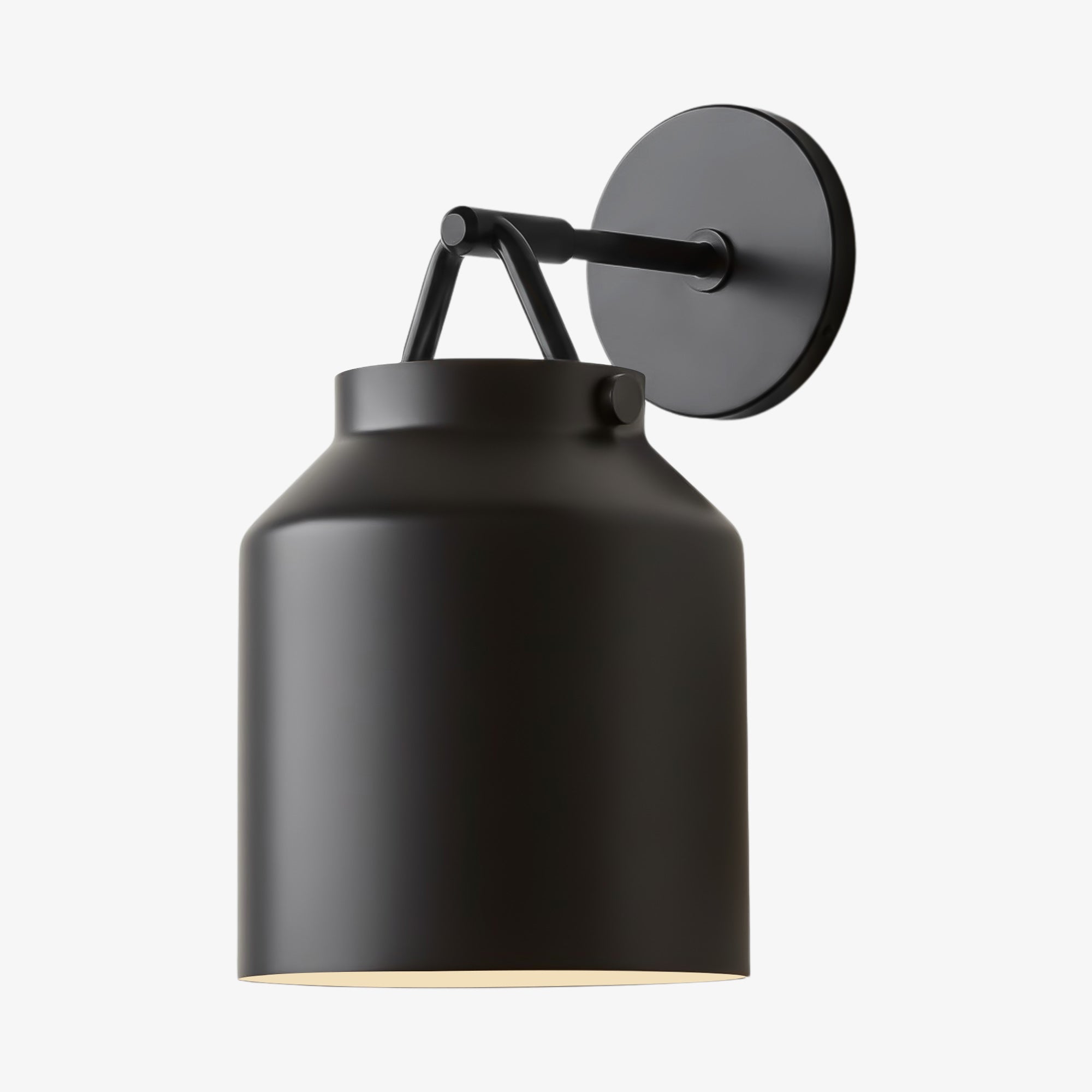 Hanton Minimalistische Wandleuchte – Vintage Milchglas-Wandleuchte mit Metallakzent