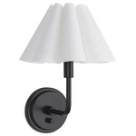 Load image into Gallery viewer, Capirise Pleated Shade Wall Sconce - Scalloped Fabric Bedroom Light
