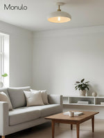 Load image into Gallery viewer, Radiica Speckled Ceramic Dome Flush Mount Ceiling Light – Scandinavian Style for Living Room or Dining Room
