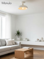 Load image into Gallery viewer, Radiica Speckled Ceramic Dome Flush Mount Ceiling Light – Scandinavian Style for Living Room or Dining Room
