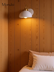 Radiica Speckled Ceramic Dome Wall Sconce – Minimalist Nordic Style Wall Light for Bedroom & Hallway