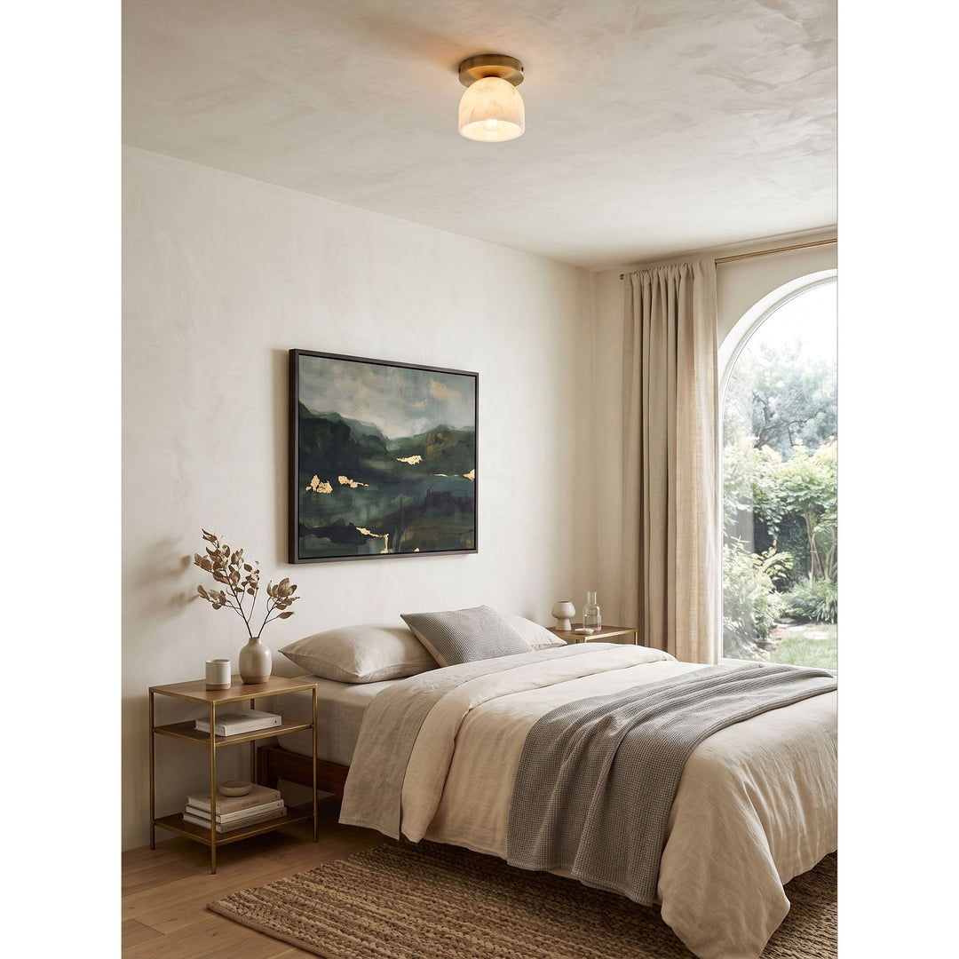Aventine Alabaster Flush Mount Ceiling Light