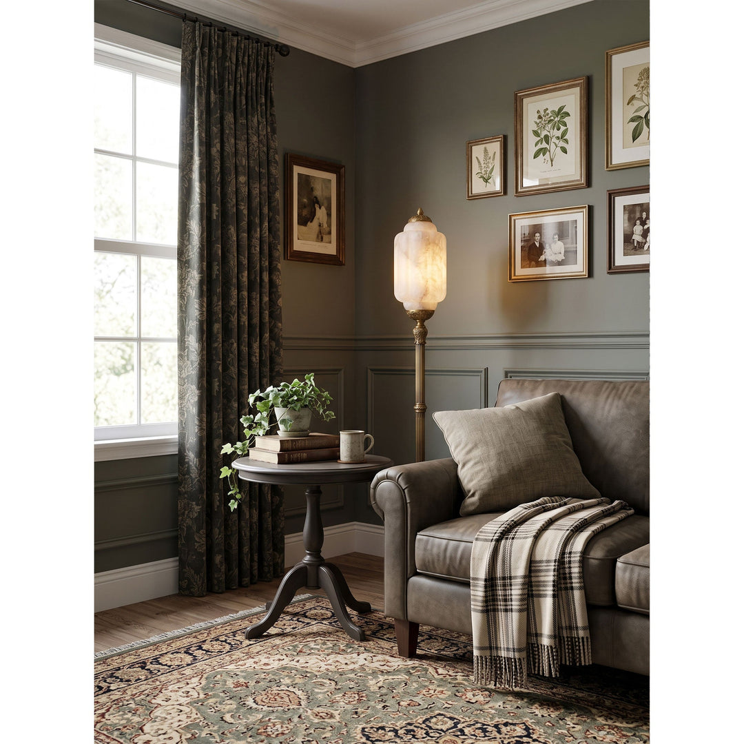 Eloise Scallop Alabaster Floor Lamp