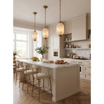 Cargar imagen en el visor de la Galería, Eloise Scallop Alabaster Pendant Lamp