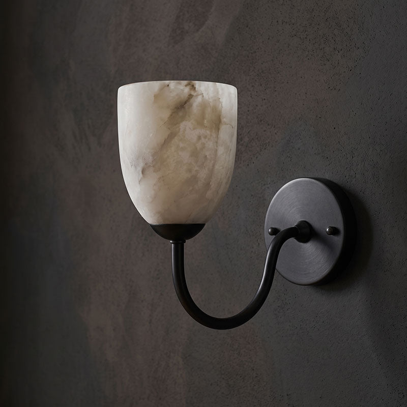 Mild Velin Alabaster Wall Sconce