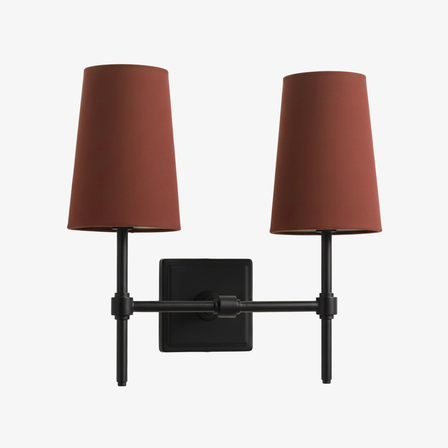 Rowan Elegant White-Linen Shade Wall Lamp – Retro Metal Wall Light for Bedroom & Hallway