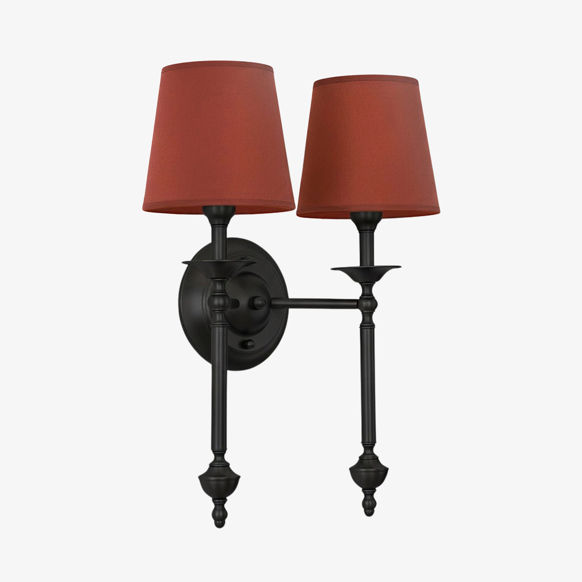 Rowan Fabric Shade Wall Sconce in Antique Copper - Vintage Luxury Light for Interiors