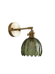Retro Metal Flower Glass Tulip Wall Lamp