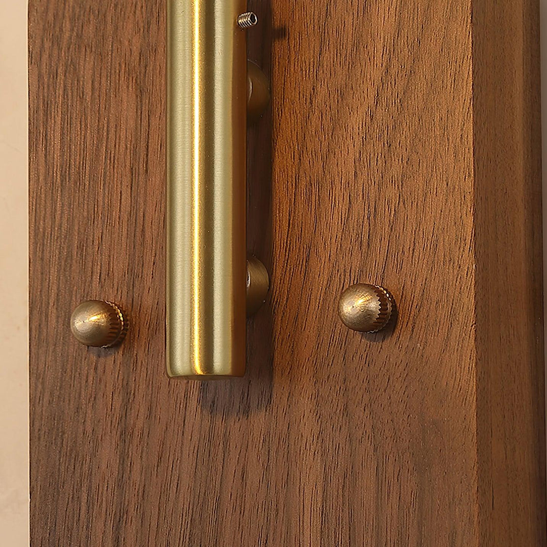 Walnut-Backed Brass and Glass Plug-In Wall Lamp product view 25