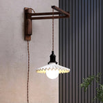Cargar imagen en el visor de la Galería, Adjustable Wood-Arm Hanging Plug-In Wall Lamp product view 12