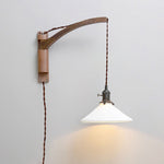 Cargar imagen en el visor de la Galería, Adjustable Wood-Arm Hanging Plug-In Wall Lamp product view 16