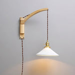 Cargar imagen en el visor de la Galería, Adjustable Wood-Arm Hanging Plug-In Wall Lamp product view 18