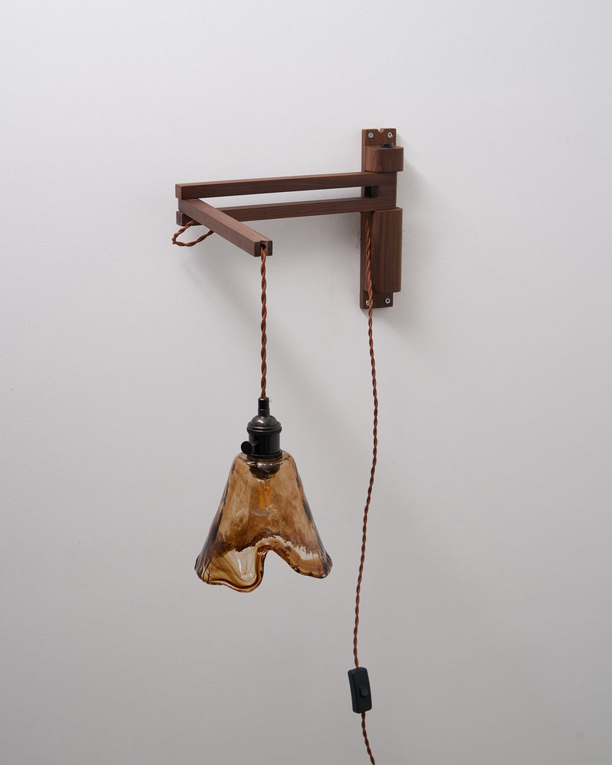 Adjustable Wood-Arm Hanging Plug-In Wall Lamp product view 27