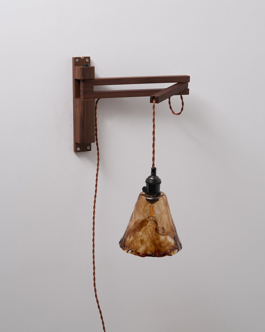 Adjustable Wood-Arm Hanging Plug-In Wall Lamp product view 23