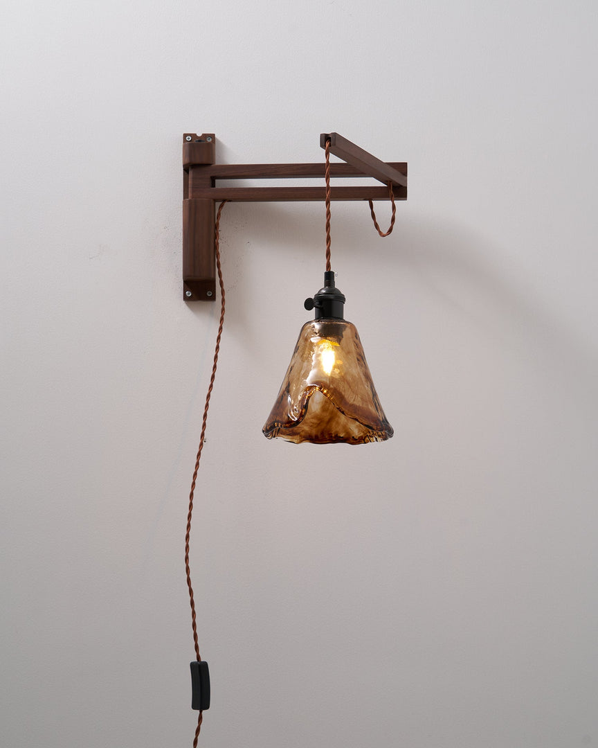 Adjustable Wood-Arm Hanging Plug-In Wall Lamp product view 24
