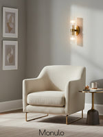 Load image into Gallery viewer, Rivora Elegant Fluted-Glass Duo Sconce – Modern Minimal Wall Light for Indoor &amp; Outdoor
