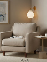 Load image into Gallery viewer, Rivrona Ribbed Glass Wall Sconce - Modern Milk Glass Vanity Light
