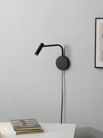 Load image into Gallery viewer, Adjustable LED Reading Plug-In Wall Lamp product view