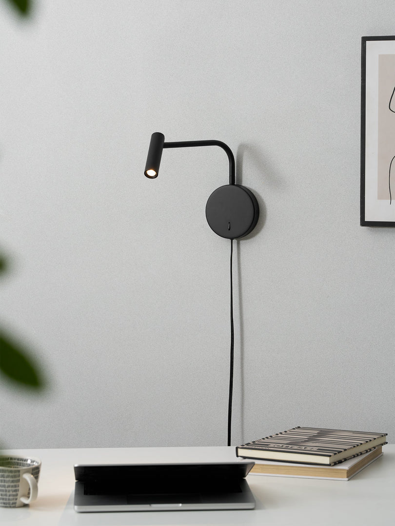 Adjustable LED Reading Plug-In Wall Lamp product view
