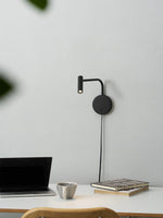 Load image into Gallery viewer, Adjustable LED Reading Plug-In Wall Lamp product view