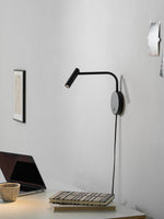 Load image into Gallery viewer, Adjustable LED Reading Plug-In Wall Lamp product view
