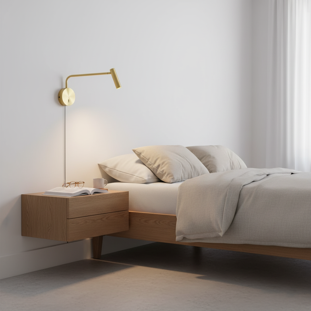 Adjustable LED Reading Plug-In Wall Lamp product view