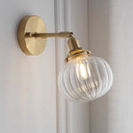 Charger l'image dans la visionneuse de galerie, Ribbed Glass Globe Plug-In Wall Lamp - product view 10