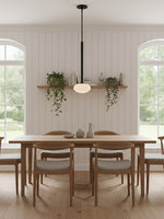 Load image into Gallery viewer, Rolvona Oval Glass Pendant Light - Modern White Glass Shade for Dining
