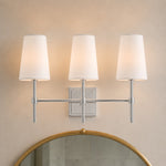 Load image into Gallery viewer, Rowan Elegant White-Linen Shade Wall Lamp – Retro Metal Wall Light for Bedroom &amp; Hallway