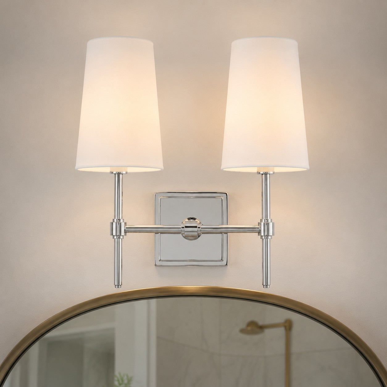 Rowan Elegant White-Linen Shade Wall Lamp – Retro Metal Wall Light for Bedroom & Hallway