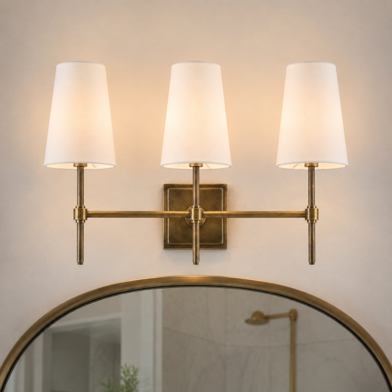 Rowan Elegant White-Linen Shade Wall Lamp – Retro Metal Wall Light for Bedroom & Hallway