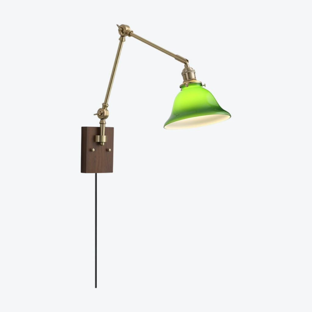 Verdoma Verfeinerte Schwenkarmlampe für die Wand - Verstellbarer Arm im modernen klassischen Stil für Wohn- und Schlafzimmerbeleuchtung