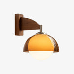 Charger l'image dans la visionneuse de galerie, Applique murale Sunset Vintage Modern – Lampe à double abat-jour de la série Sunset avec base texturée en bois