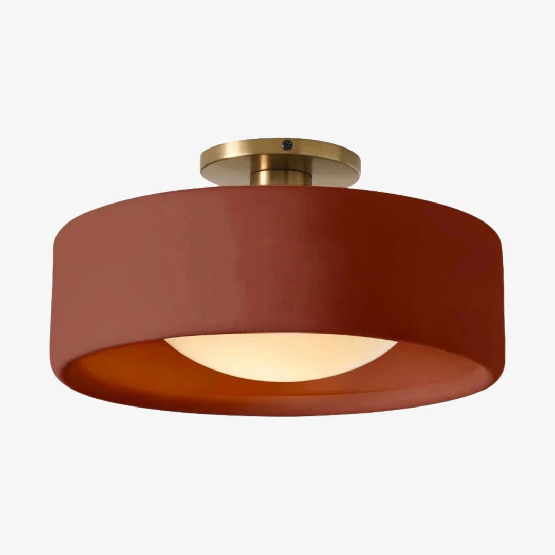 Cerova Porcelain Flush Mount Ceiling Light – Modern Low-Profile Fixture