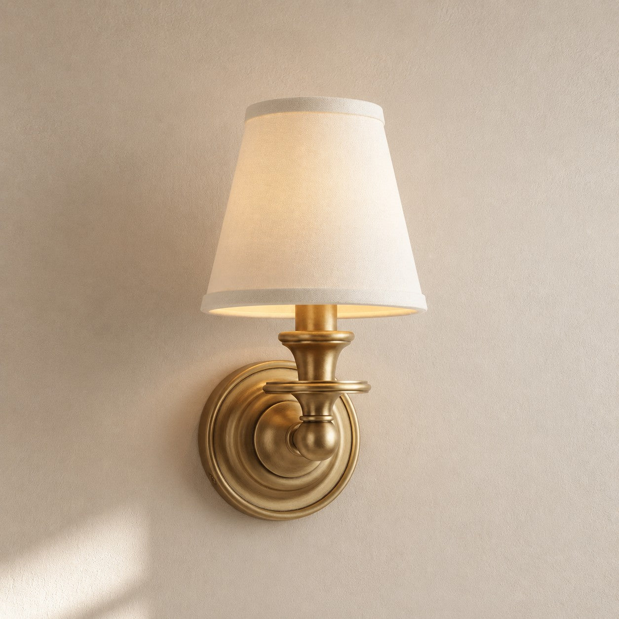 Rowan Drum Shade Wall Sconce – Fabric Sconce Light for Cozy Cottage Lighting