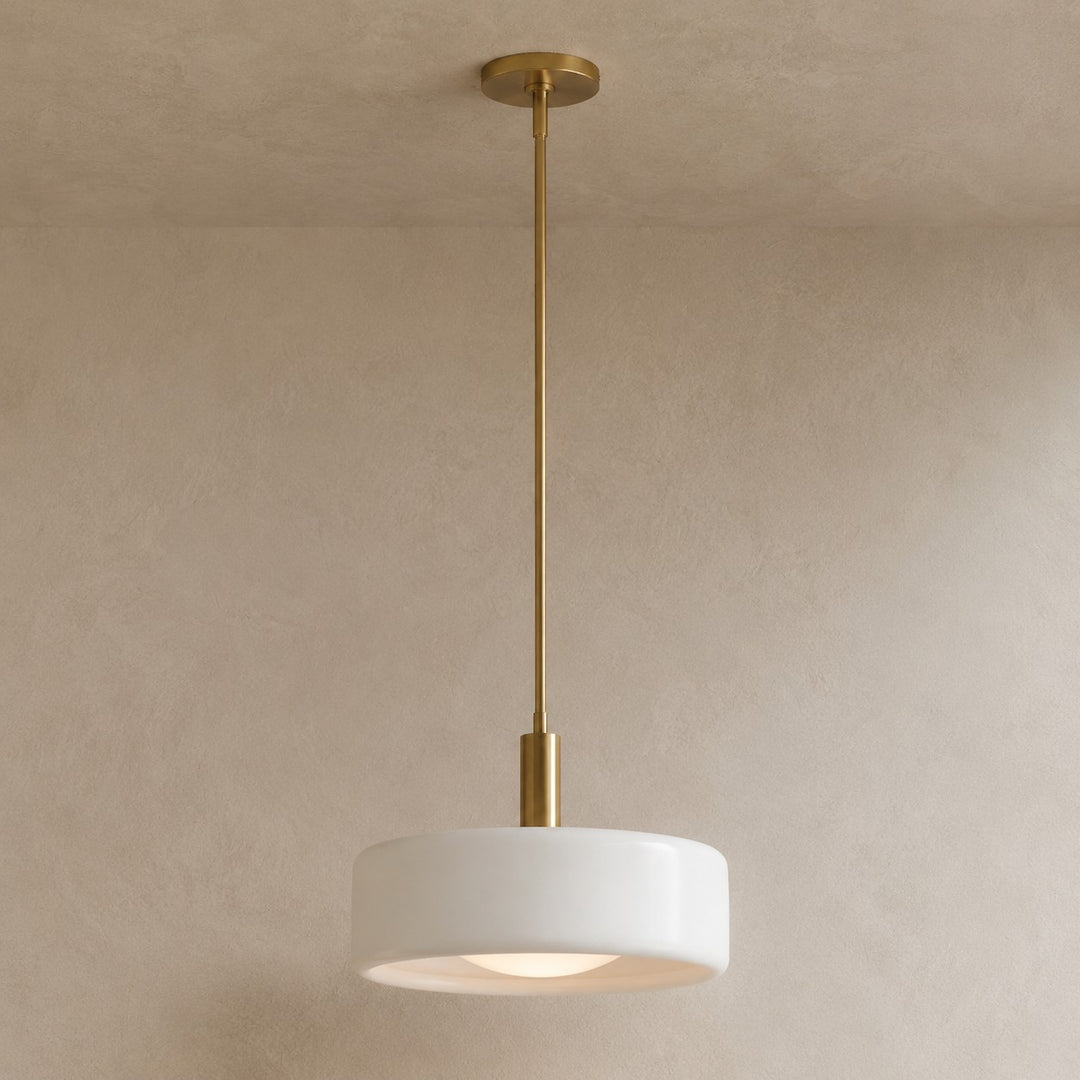 Cerova Contemporary Minimalist and Elegant Pendant – Ivory Porcelain Shade Light for Kitchen Island & Bedroom