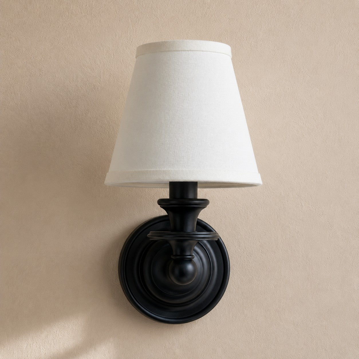 Rowan Drum Shade Wall Sconce – Fabric Sconce Light for Cozy Cottage Lighting