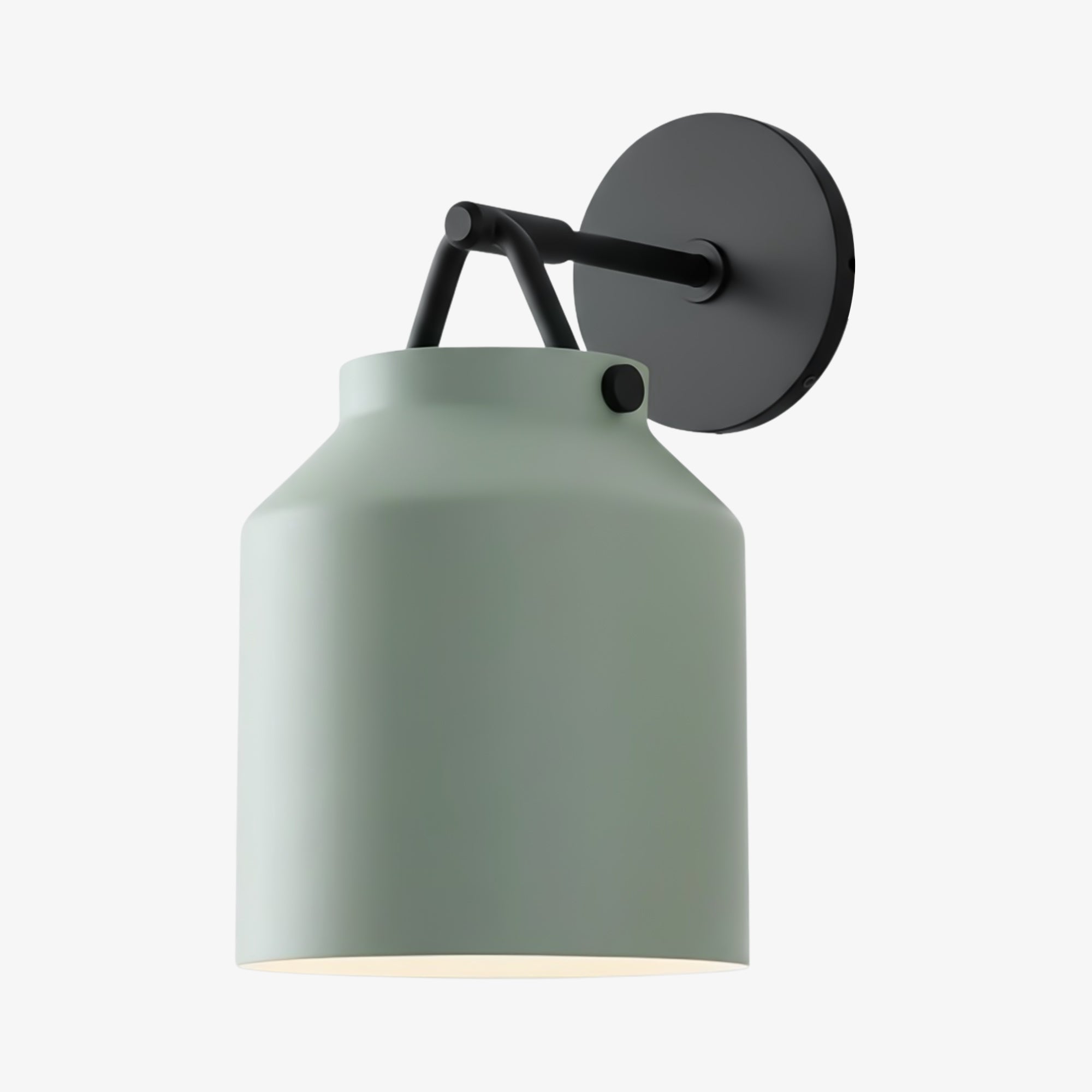 Hanton Minimalistische Wandleuchte – Vintage Milchglas-Wandleuchte mit Metallakzent